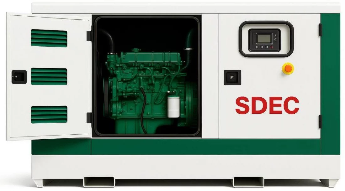 Дизельный генератор SDEC GMP 440SD в кожухе