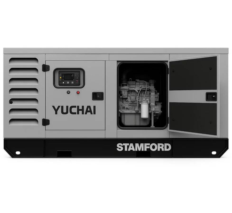 Дизельный генератор Yuchai GMP AY124 в кожухе