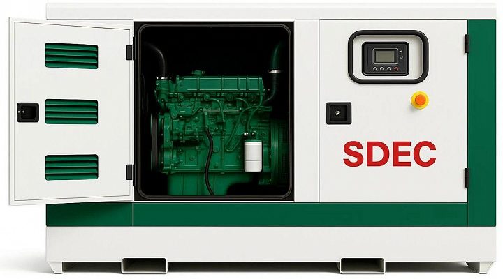 Дизельный генератор SDEC GMP 91SD в кожухе
