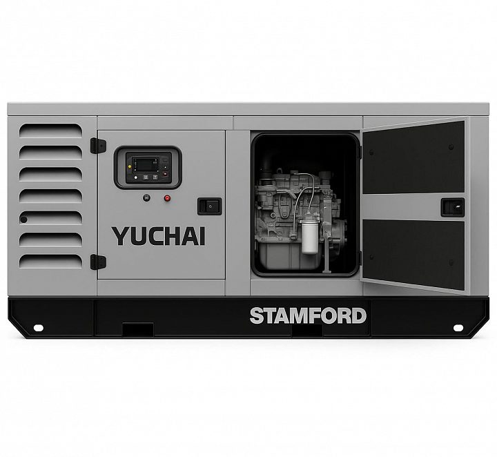 Дизельный генератор Yuchai GMP AY124 в кожухе